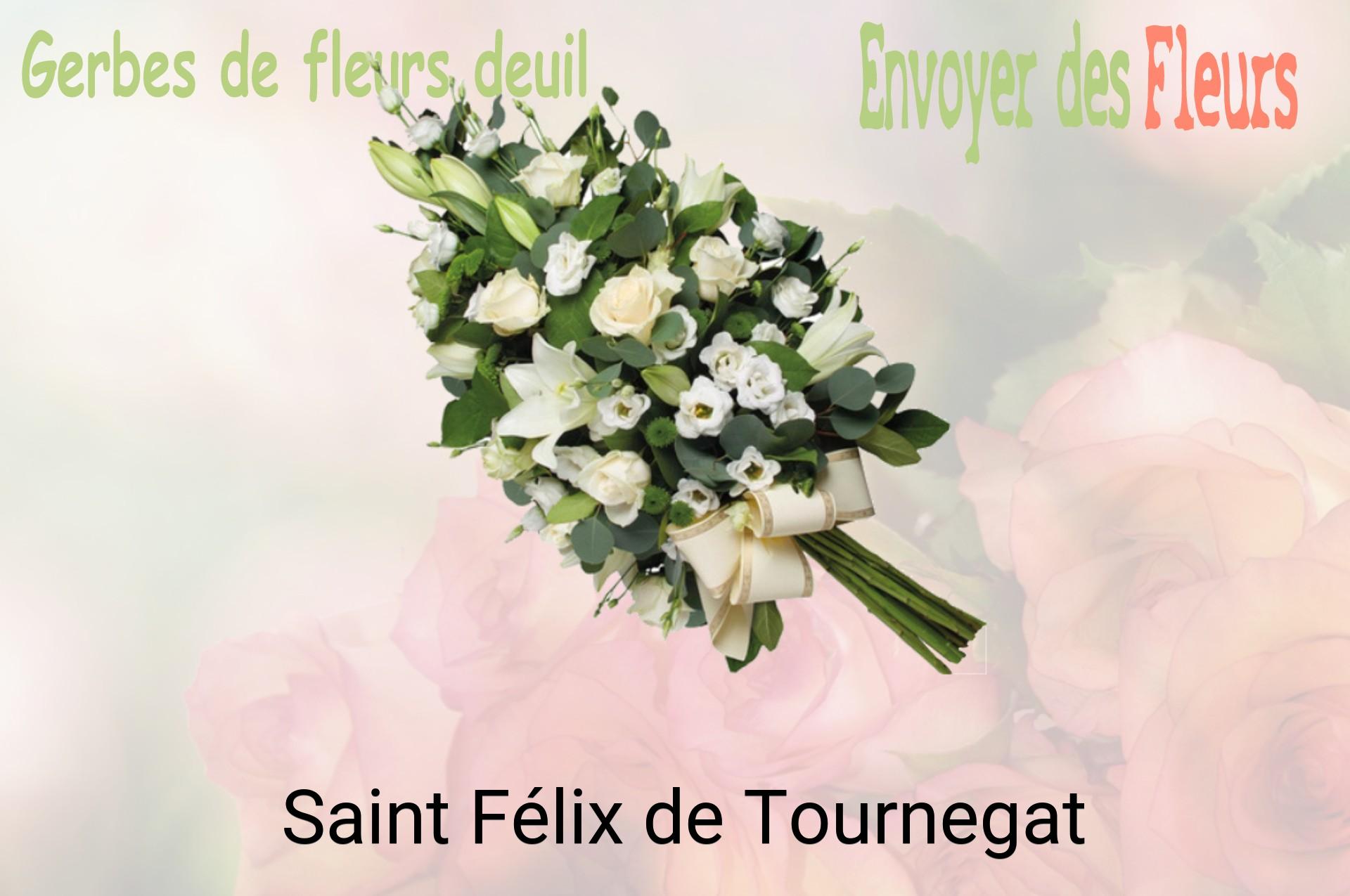 Gerbe de fleurs de deuil livrée à Saint-Félix-de-Tournegat